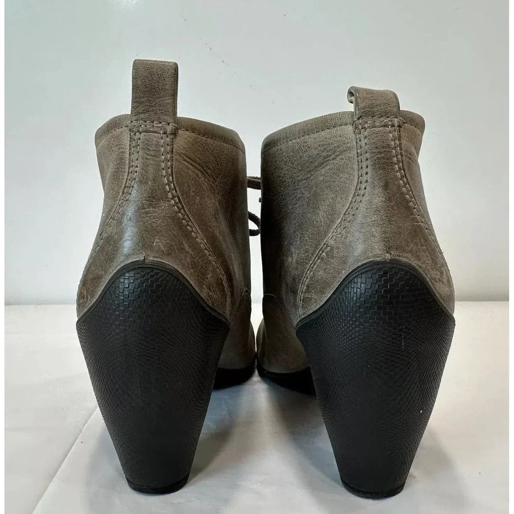 ECCO‎ Amber Sculptured Ankle Boot Gray Leather Lace Up / Womens 9